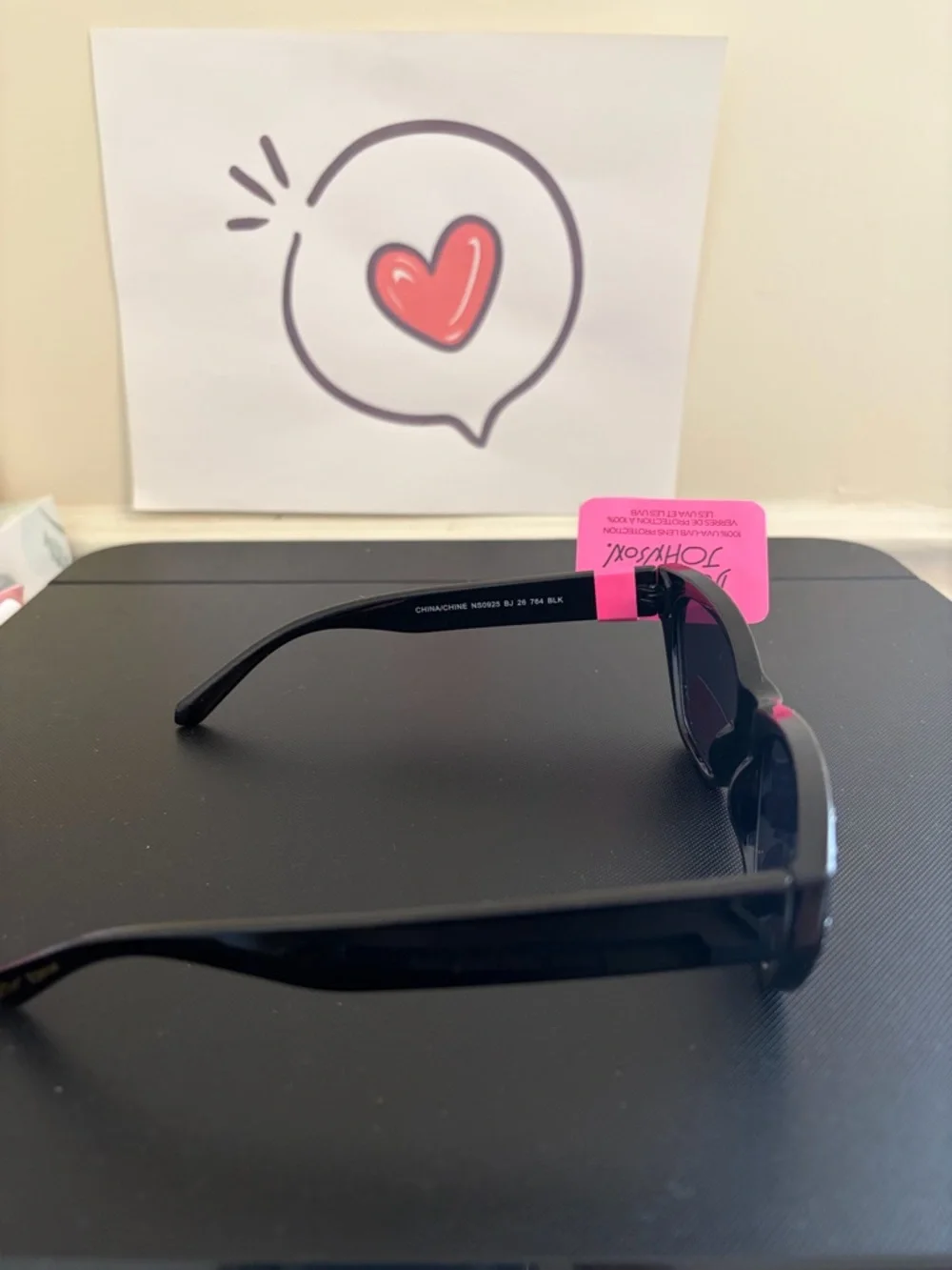 Betsey Johnson Black Sunglasses with Crystal Studs - Picture 2 of 4